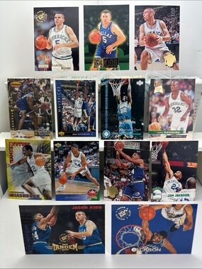 3 Jason Kidd Rookies w/ Jamal Mashburn/Jim Jackson rookies Mavericks lot of 13